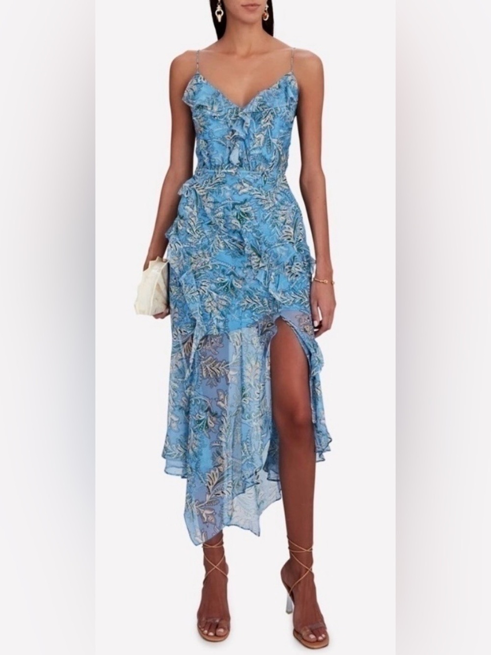 Veronica Beard Avenel Silk Midi Dress Blue Floral NWT Size 8 Sold Out